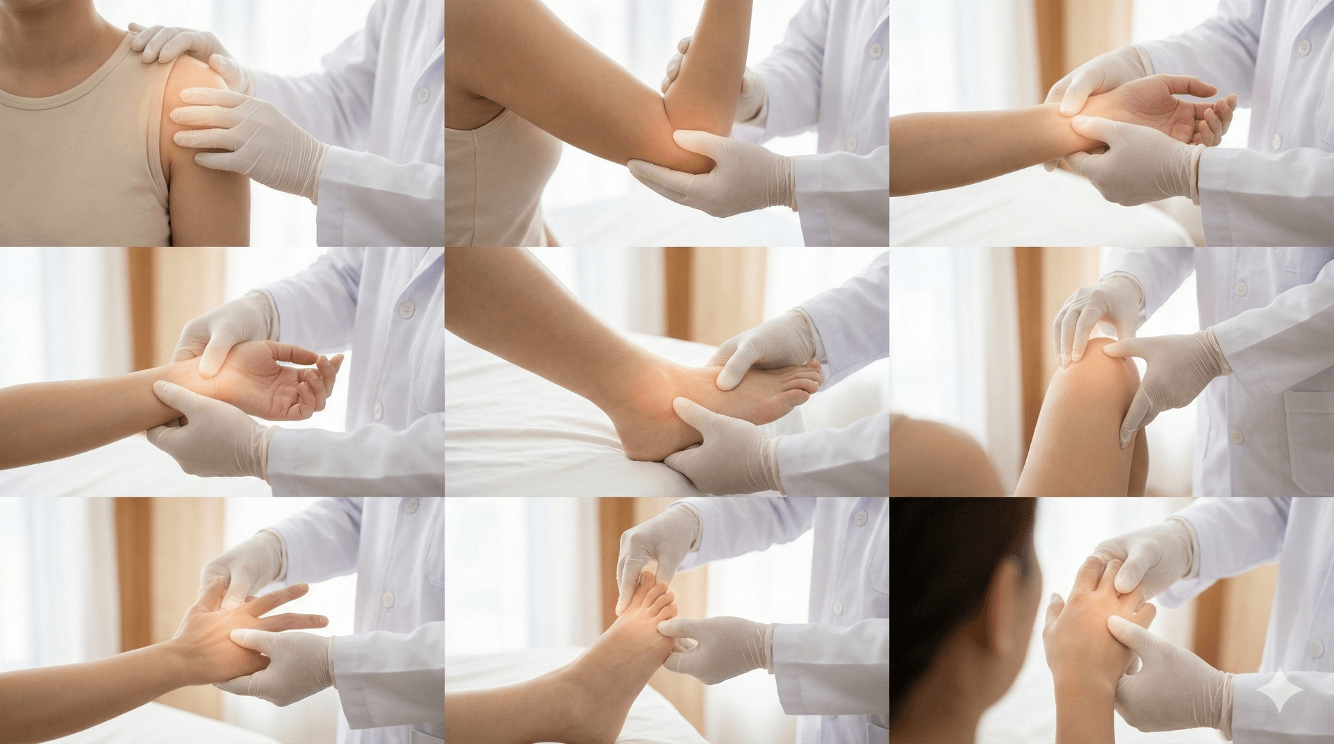 어깨 팔꿈치 무릎 손·발목 손·발가락 고관절